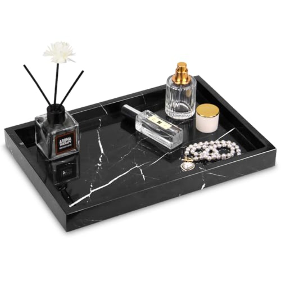 Home Decor Luxury - Marble Bathroom Vanity Tray, Natural Luxury