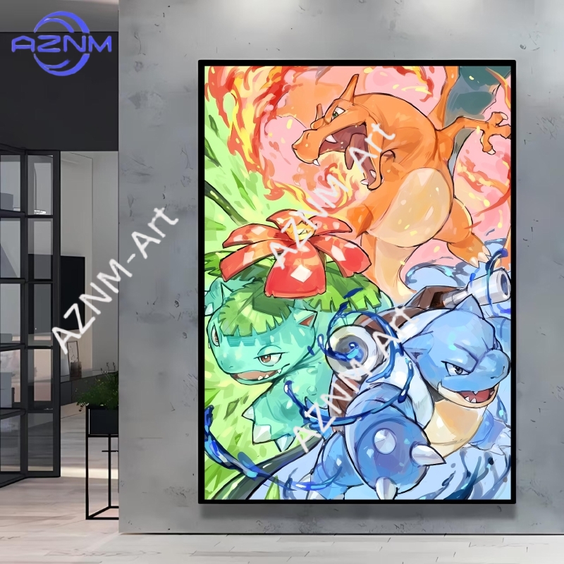 Home Decor Reviews - 1pc Classic Anime Pokemon Pikachu Canvas