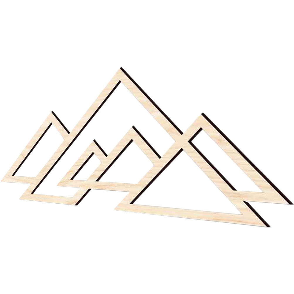 Home Decor Wall Panels - Wooden Wall Decor Mountain Shape Hollowed