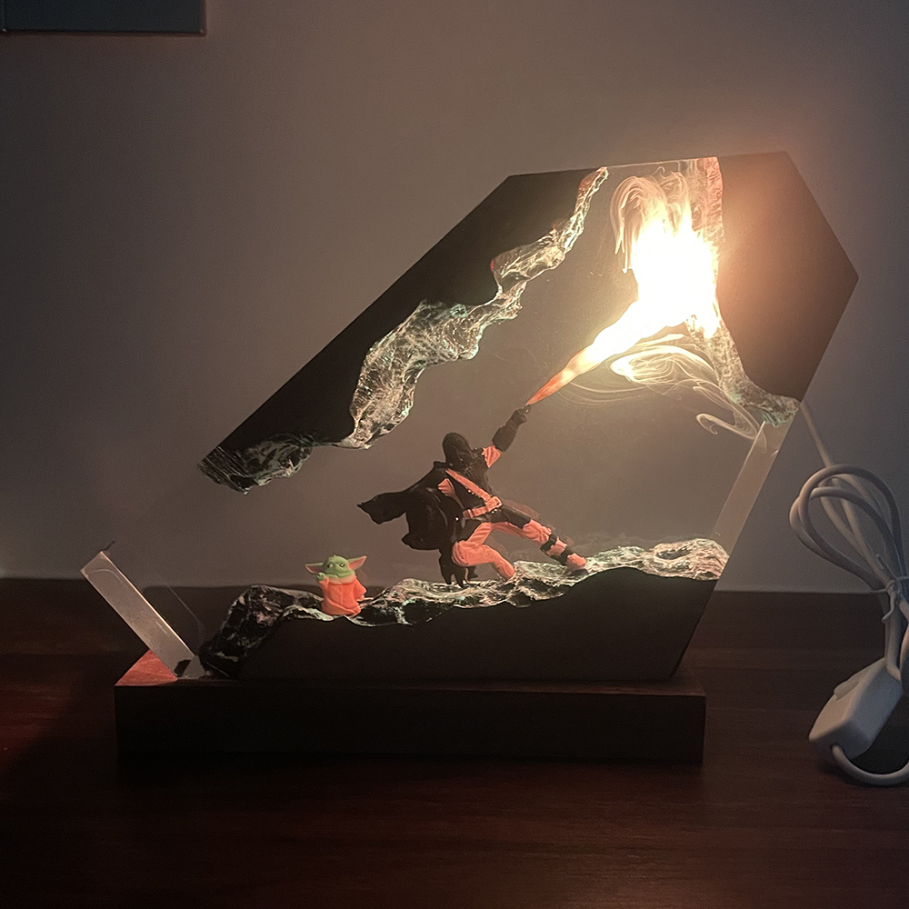 Home Decor Furniture - Table Resin Lamp Sci-fi Figure Colorful