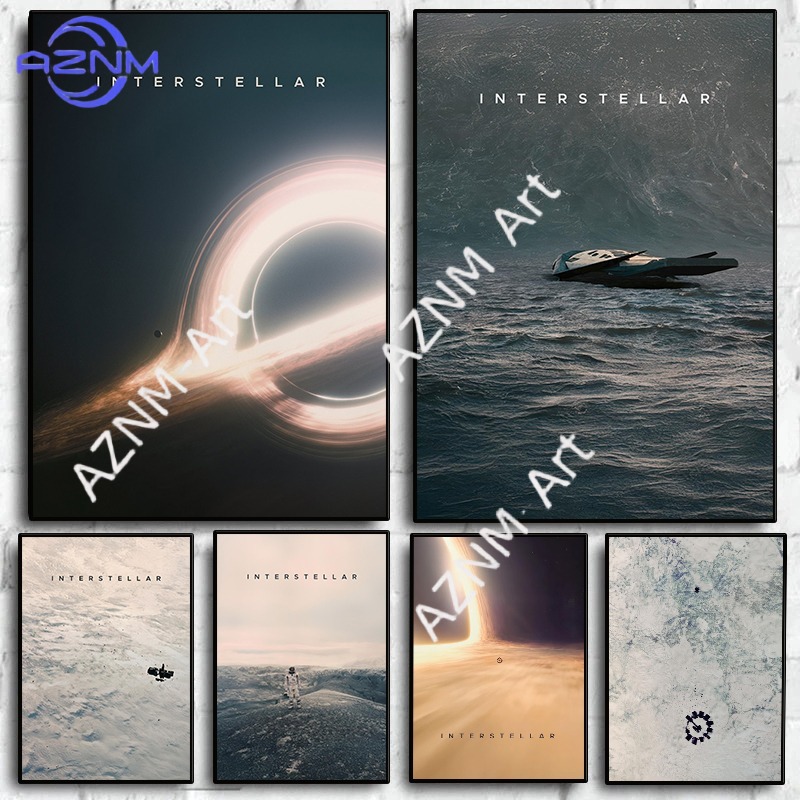 Watercolor Poster Print - Minimalist Vintage Interstellar Poster Space Planet