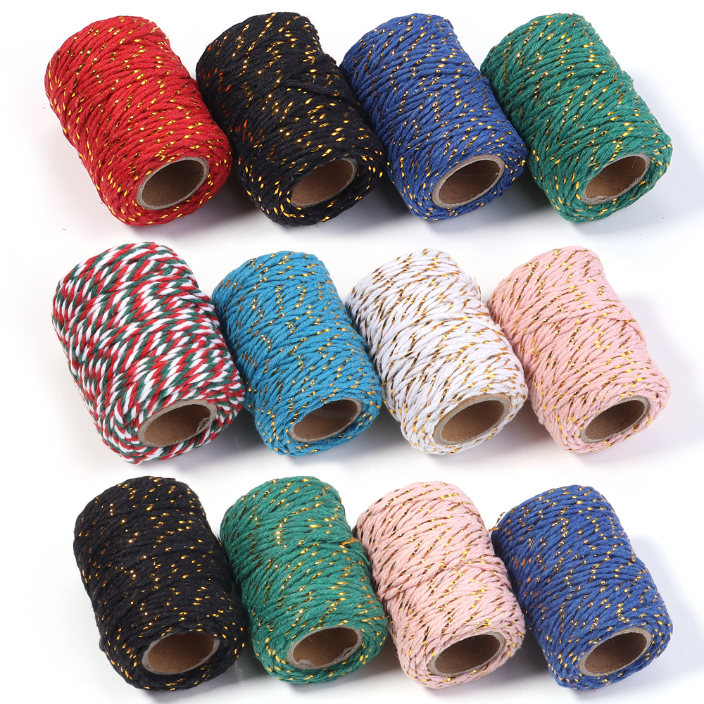 Home Decor Ideas - 20M/Roll Cotton Cord Baker Twine Colorful