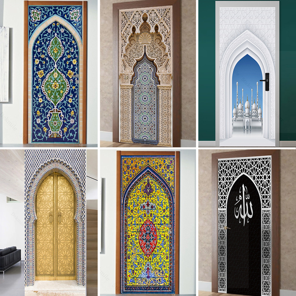 Home Decor On Sale - PVC Self-adhesive Removable Muslim Arabic Door