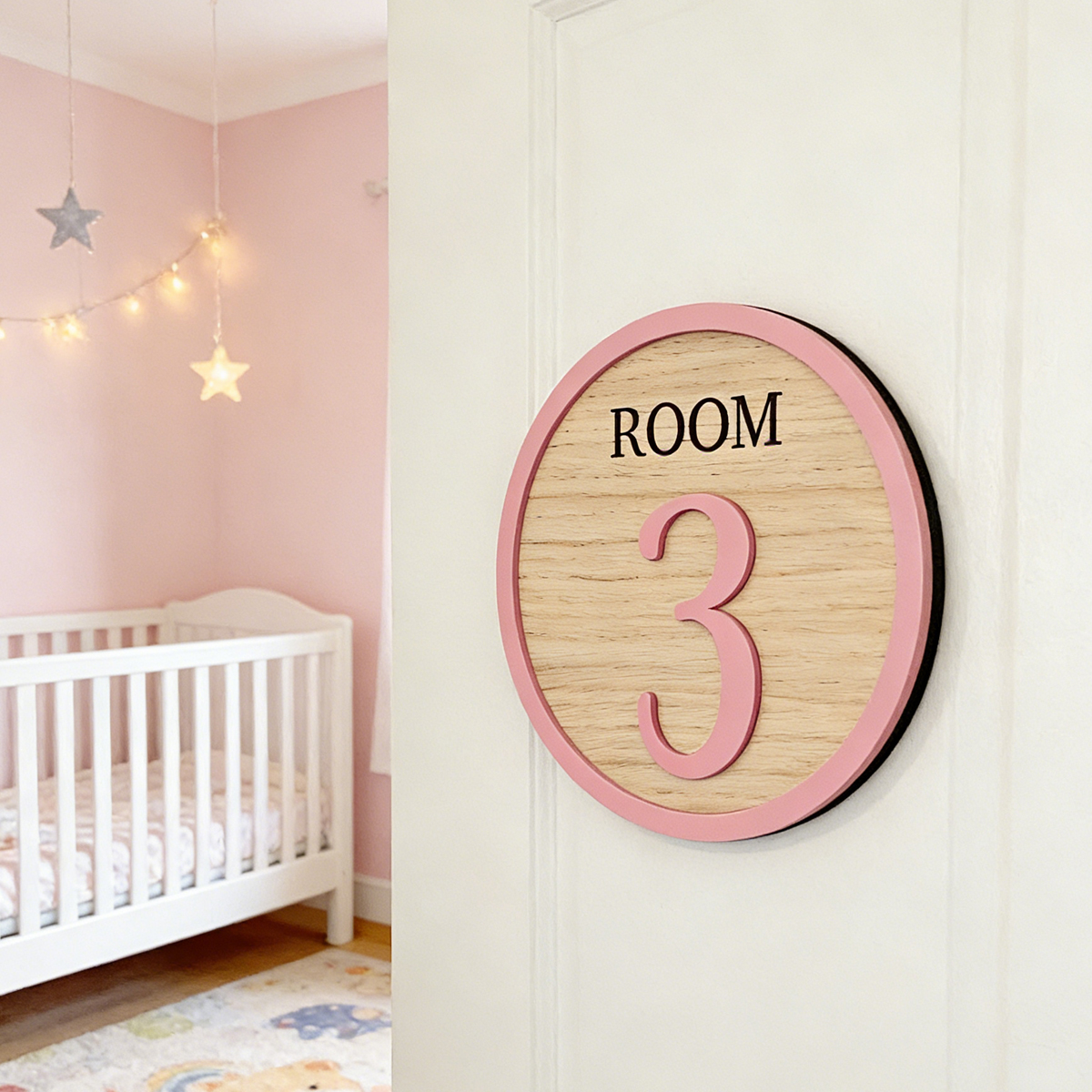 Home Decor Diy - 1Pc Cutom Room Number Wooden Acrylic