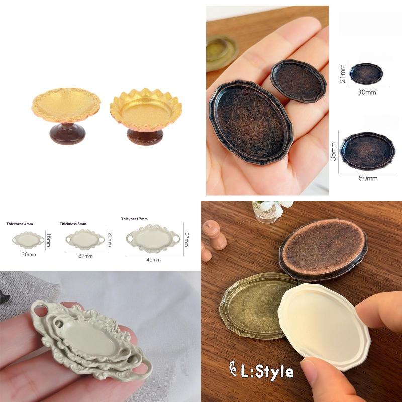 Home Decor Diy - 1/12 Dollhouse Simulation Cake Pastry Tray