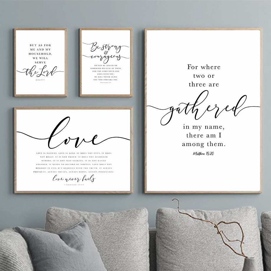 Home Decor Essentials - Modern Bible Verse Wall Art Religious