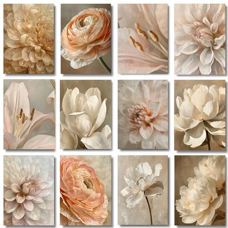 Home Decor Essentials - Vintage Flower Magnolia Peony Tulips Fresh