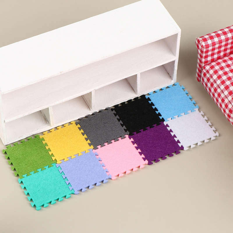 Home Decor Furniture - 6Pcs 1:12 Dollhouse Miniature Rug Carpet