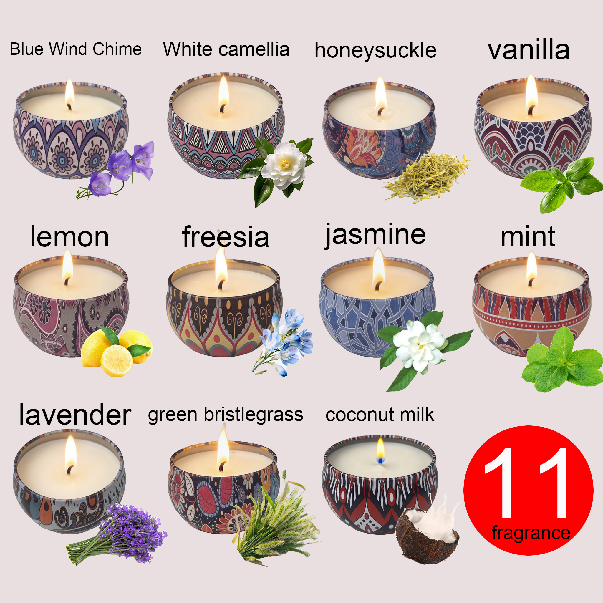 Scented Candle Set - 1 Pack of Ham-Scented Aromatherapy Candles,