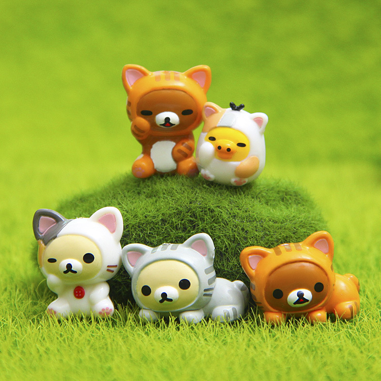 Home Decor On Sale - 5pcs Rilakkuma Action Figures Cute Relax