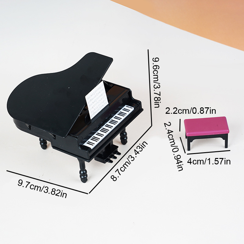 1:12 Dollhouse Miniature Piano - مراجعة Home Decor Furniture وسعره