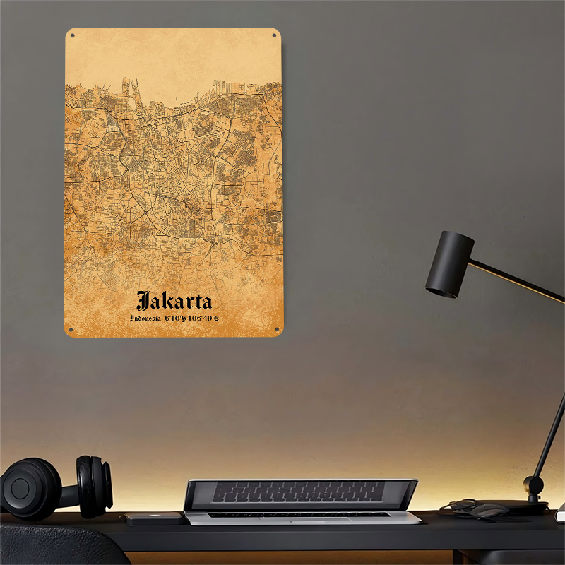 Jakarta Tin Poster Customized  - مراجعة Home Decor Jakarta وسعره