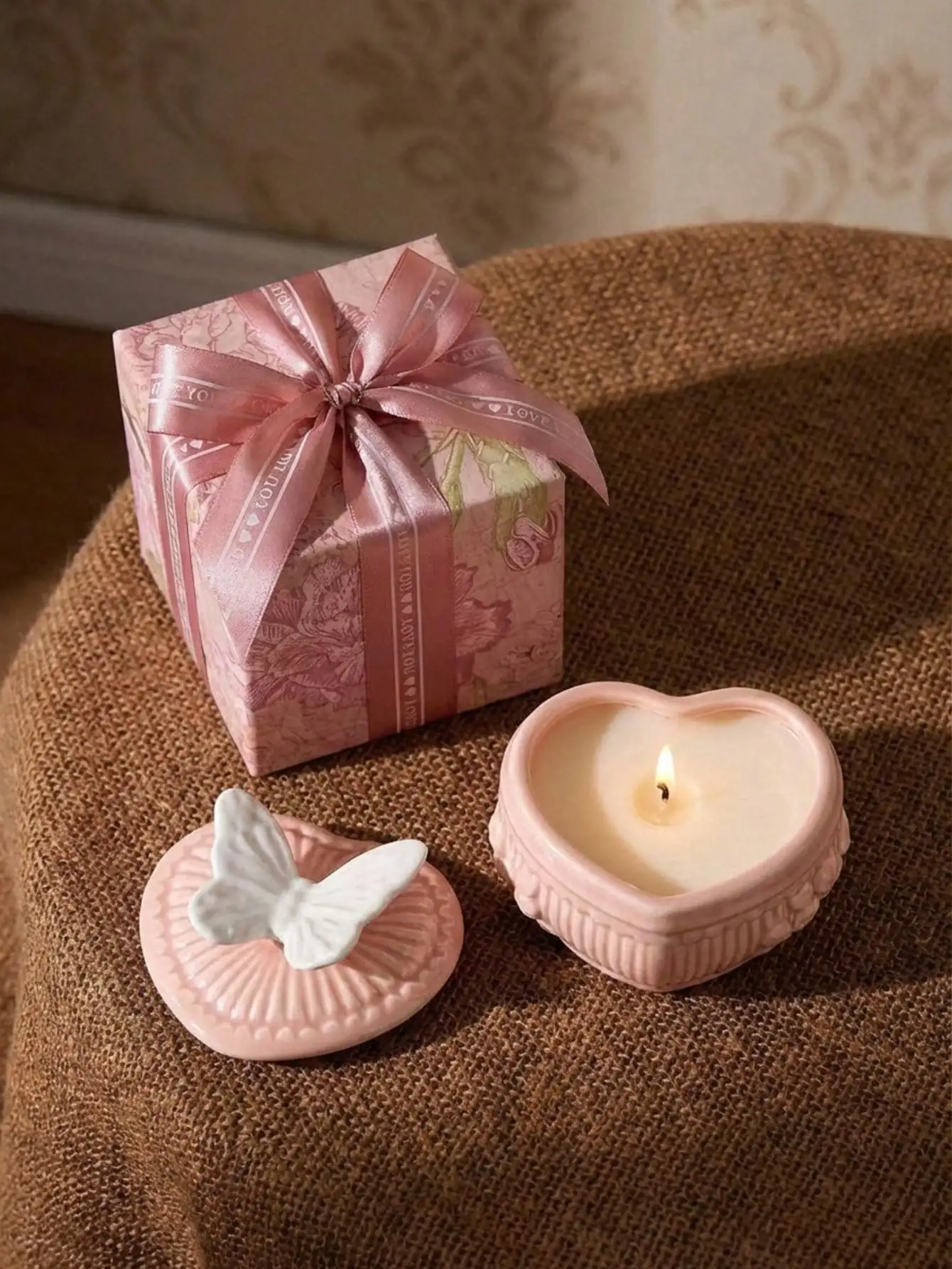 Heart Ceramic Candle Jar With  - مراجعة Scented Candle Set وسعره