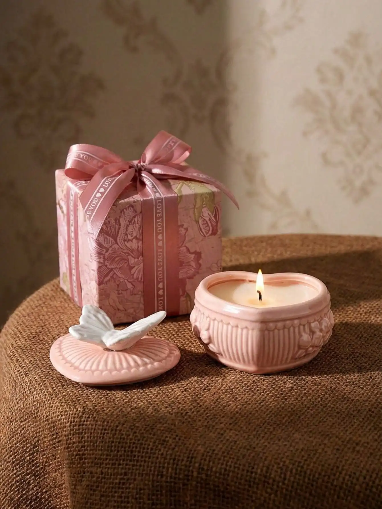 Heart Ceramic Candle Jar With  - مراجعة Scented Candle Set وسعره