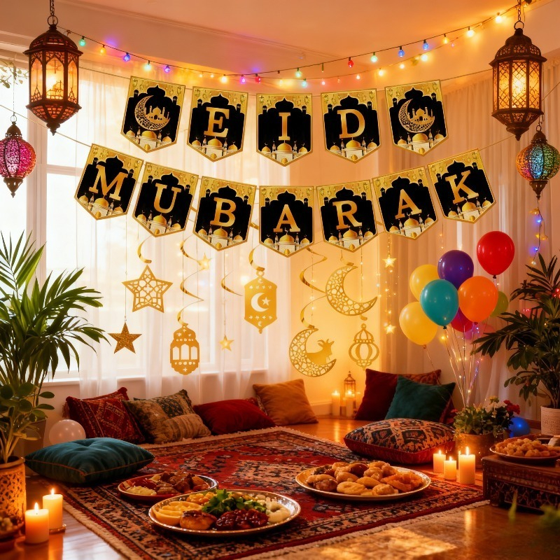 2026 Eid Mubarak Paper Garland - مراجعة Home Decor Garland وسعره