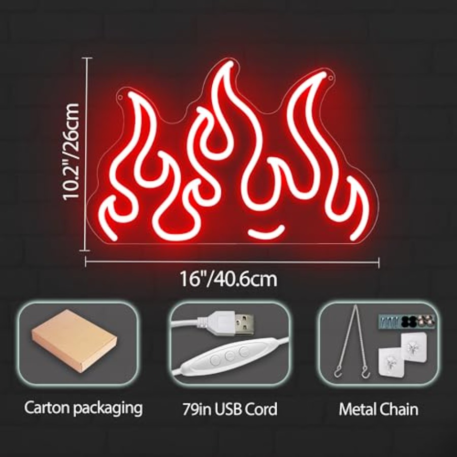 Neon Sign LED Wall Light for G - مراجعة Home Decor Games وسعره