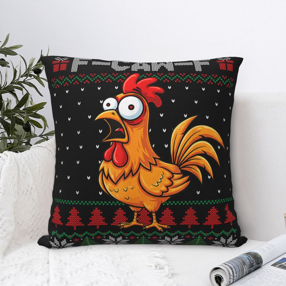 F-Caw-F Funny Chicken Humor Qu - مراجعة Home Decor Quotes Ideas وسعره