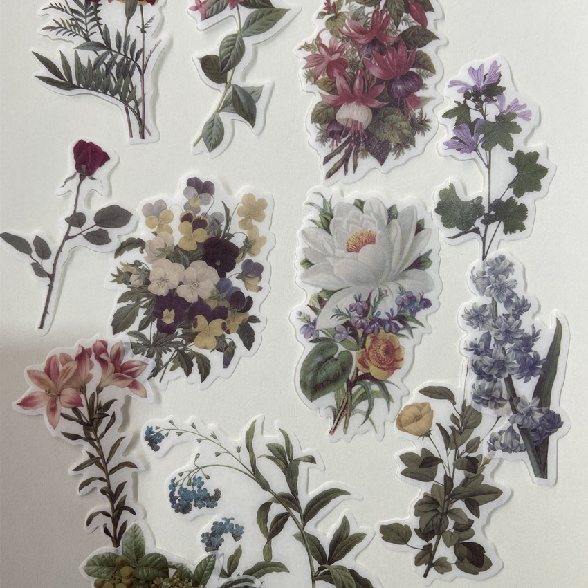 60pc/bag Vintage Flowers Plant - مراجعة Home Decor On Sale وسعره
