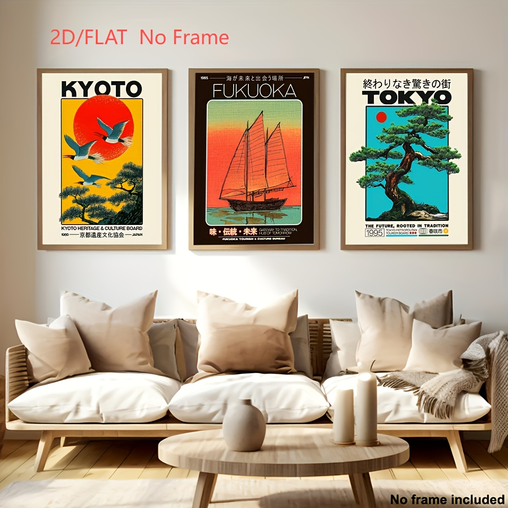 3pcs/set Japanese TOKYO Travel - مراجعة Home Decor Japandi Style وسعره