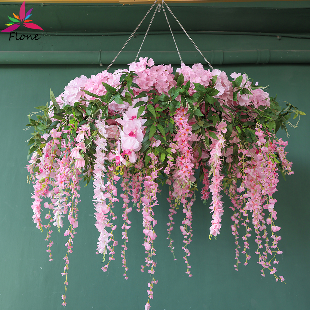 Ceiling Circle Flower W120cm P - مراجعة Home Decor Garland وسعره