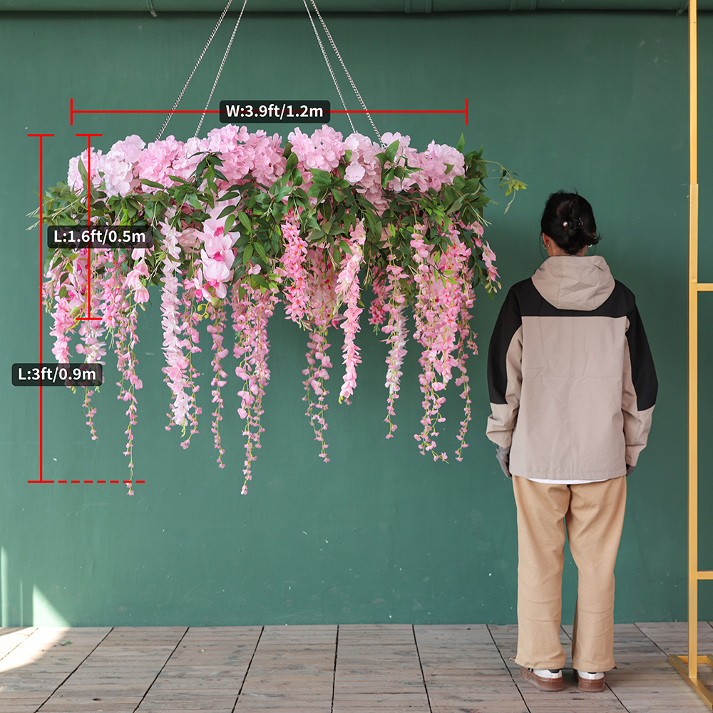 Ceiling Circle Flower W120cm P - مراجعة Home Decor Garland وسعره