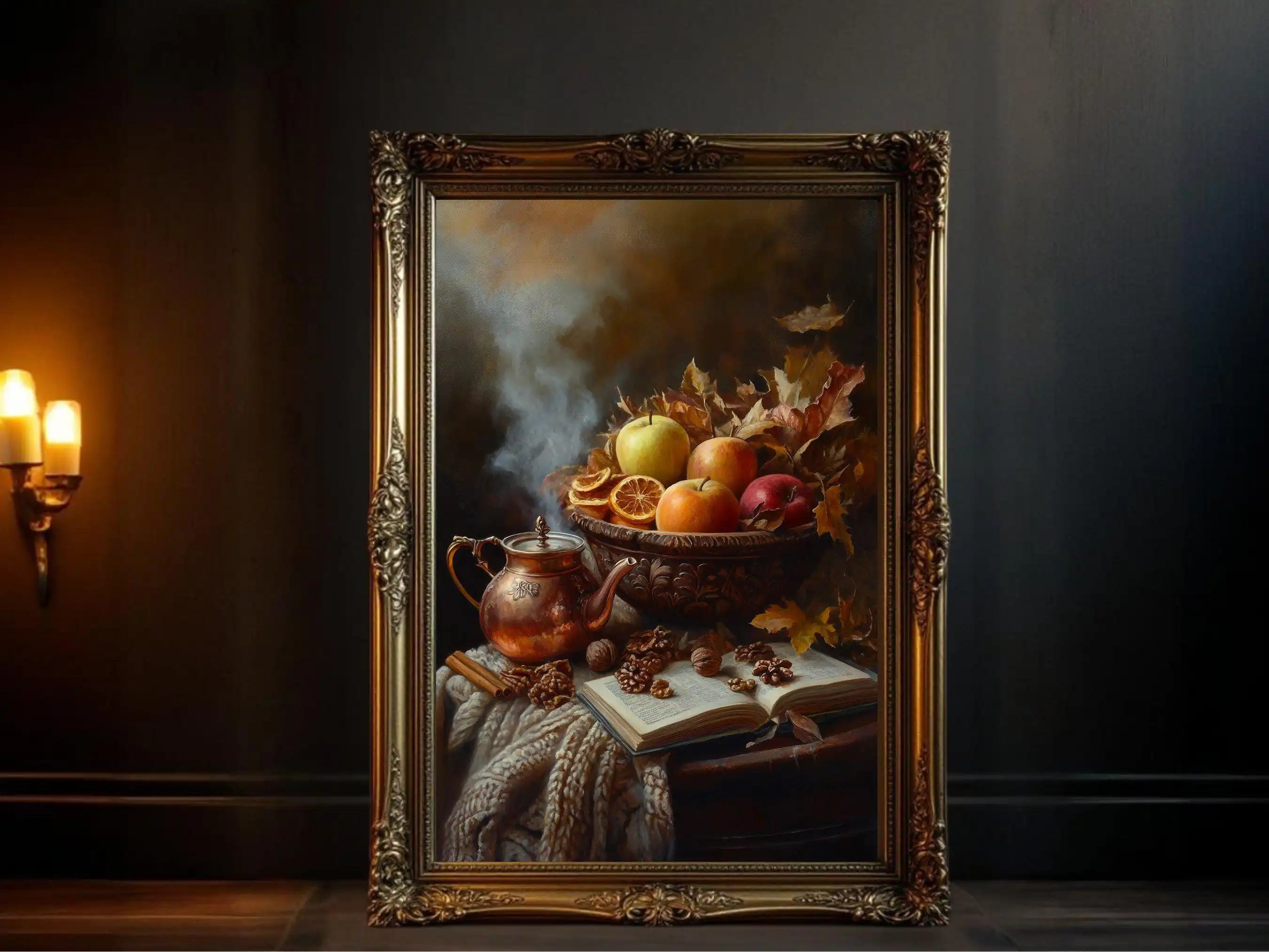 Rustic Autumn Vintage Harvest  - مراجعة Watercolor Poster Print وسعره