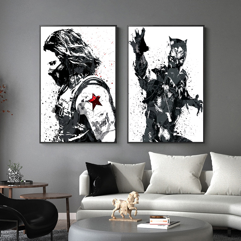 Marvel Movie Avengers Canvas W - مراجعة Watercolor Poster Print وسعره
