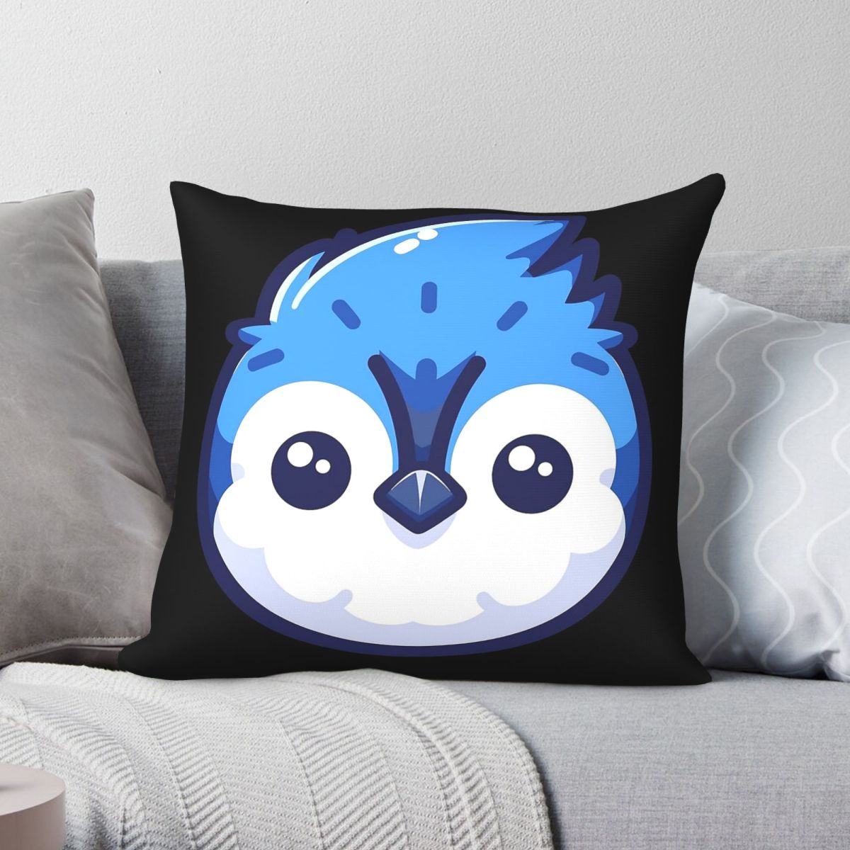 Cute Vectoral Blue Jay Face Sq - مراجعة Home Decor Vector وسعره