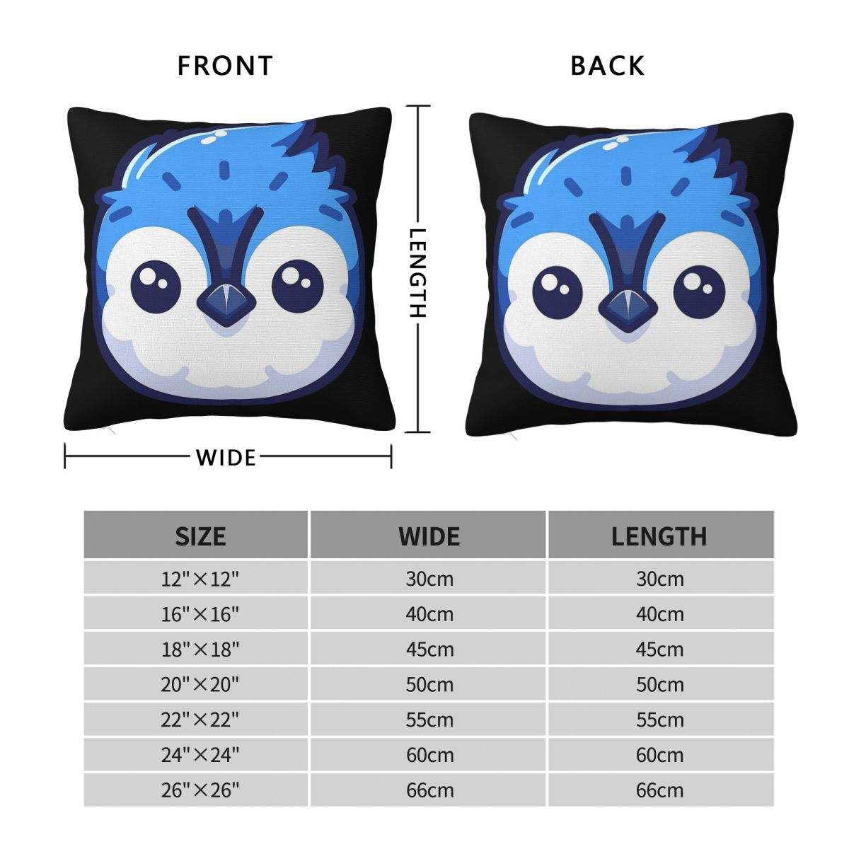 Cute Vectoral Blue Jay Face Sq - مراجعة Home Decor Vector وسعره