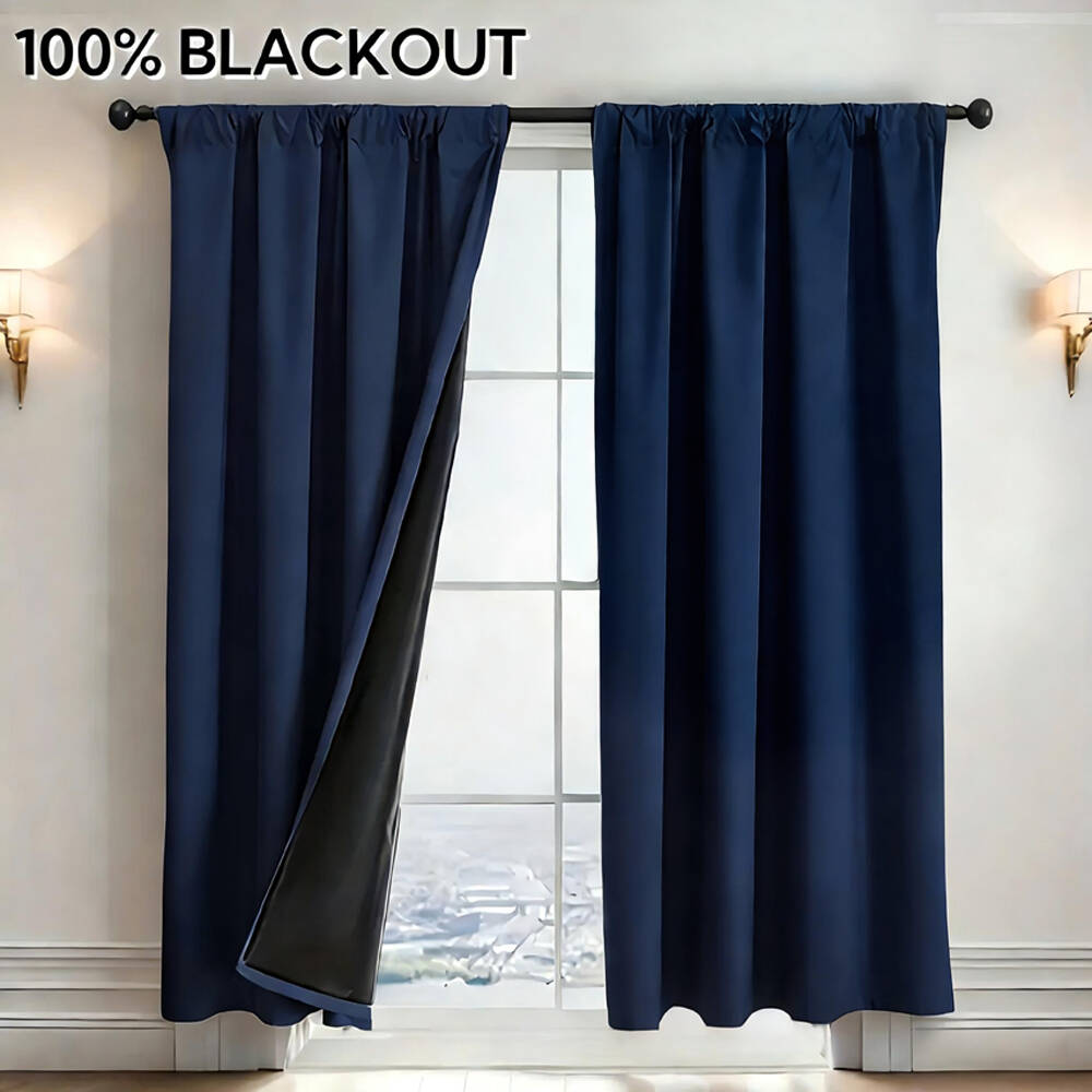 1pc 100% Blackout Curtain with - مراجعة Home Decor Wall Panels وسعره