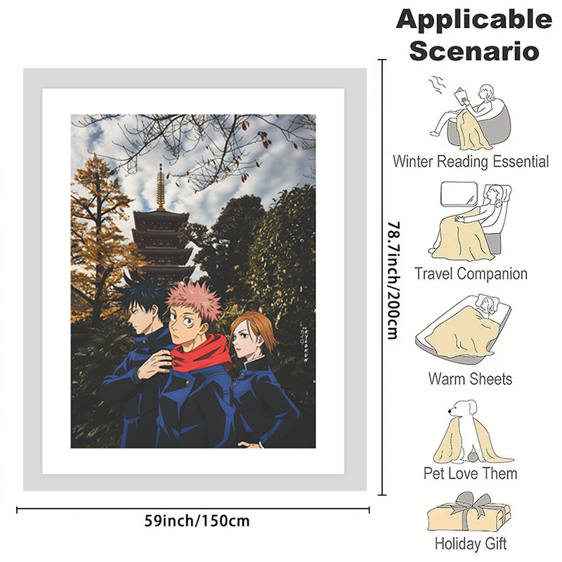 Jujutsu Kaisen Anime Fleece Bl - مراجعة Home Decor Ideas وسعره