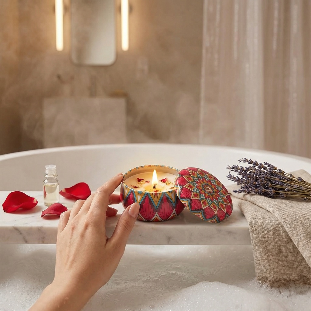 1pc Scented Candle Set With Co - مراجعة Scented Candle Set وسعره