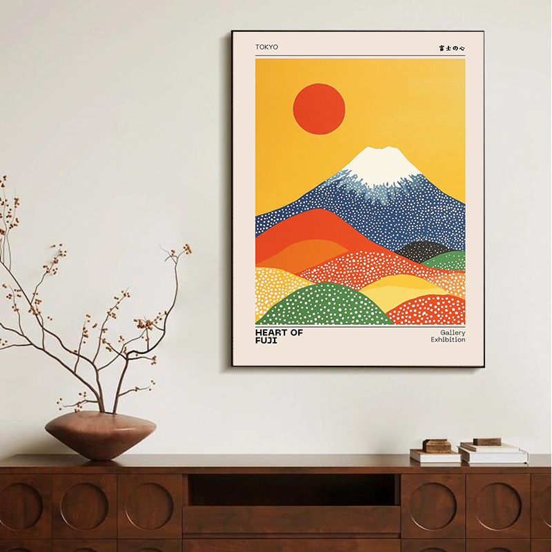 Japanese Ukiyo-e Style Fuji Mo - مراجعة Home Decor Japandi Style وسعره