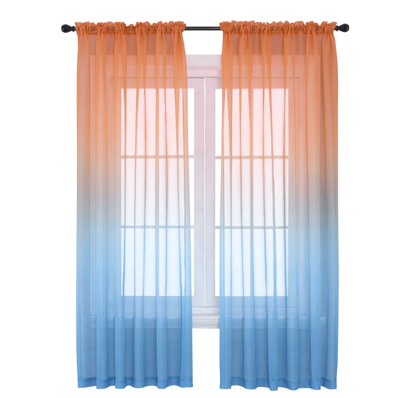 Modern Gradient Tulle Window C - مراجعة Home Decor Window Blinds وسعره