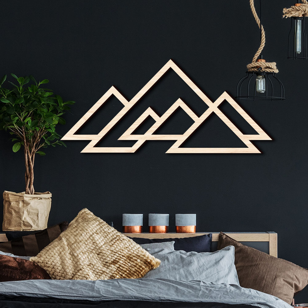 Wooden Wall Decor Mountain Sha - مراجعة Home Decor Wall Panels وسعره