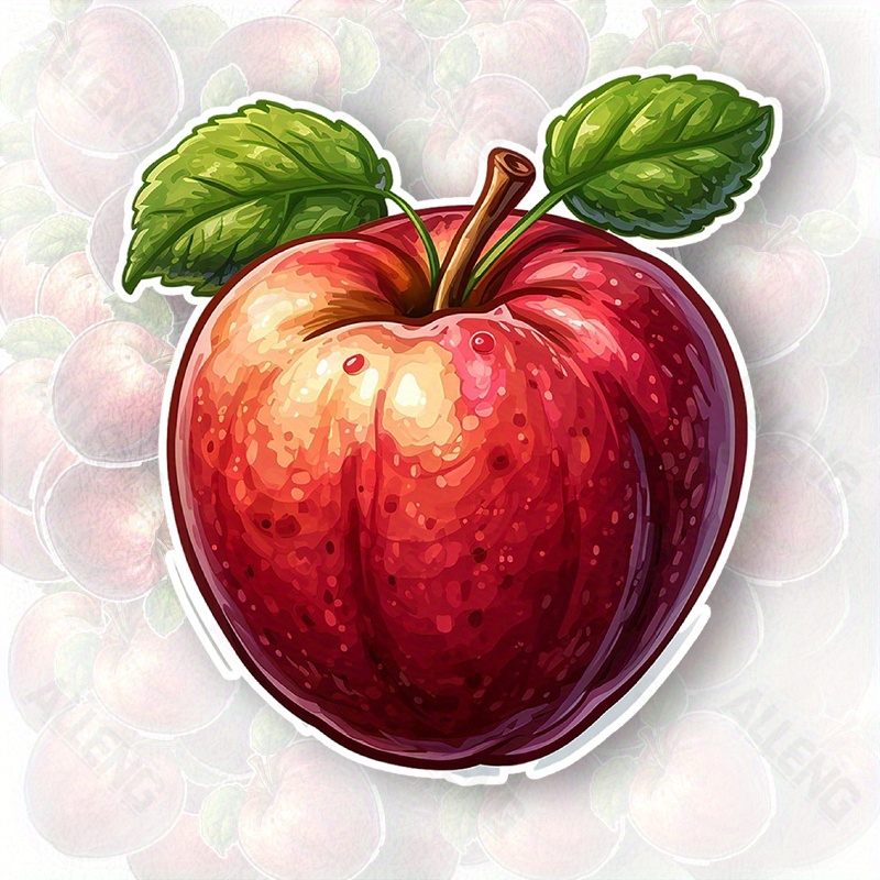 ALLENG Red Apple Vector Art St - مراجعة Home Decor Vector وسعره