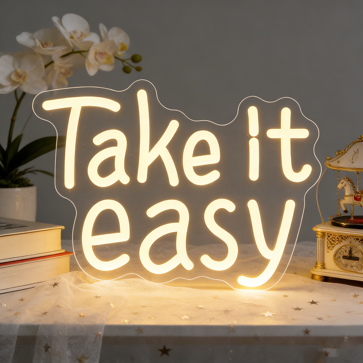 Take It Easy Neon Sign LED Wal - مراجعة Home Decor Quotes Ideas وسعره