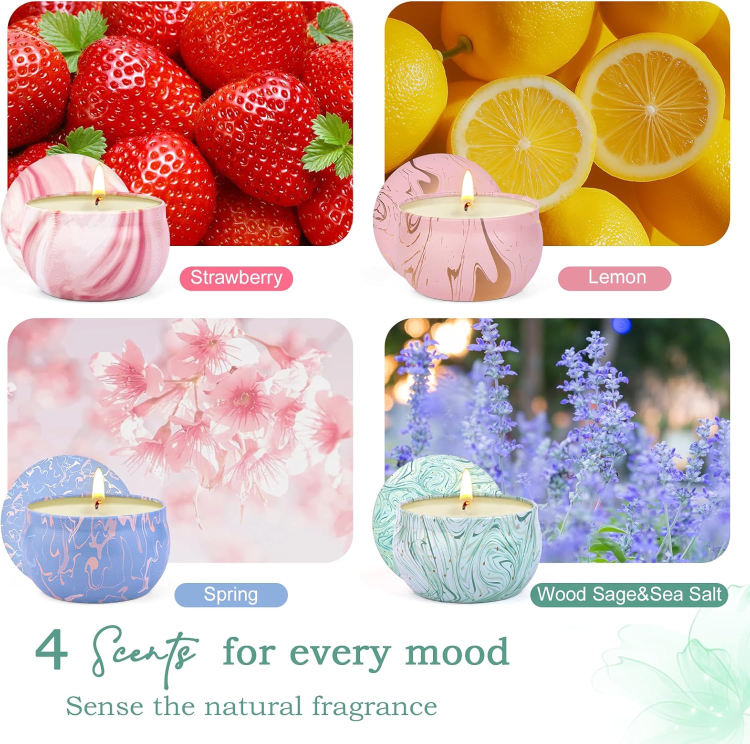 4-Pack Scented Soy Wax Candles - مراجعة Scented Candle Set وسعره