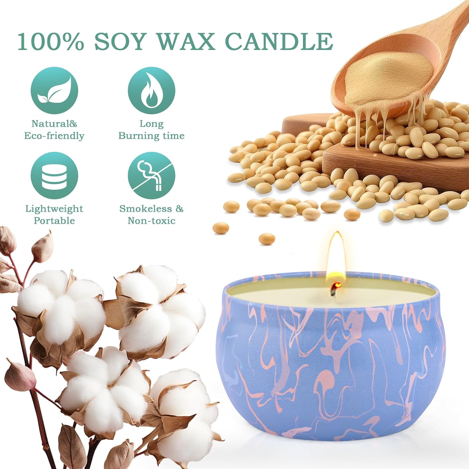 4-Pack Scented Soy Wax Candles - مراجعة Scented Candle Set وسعره