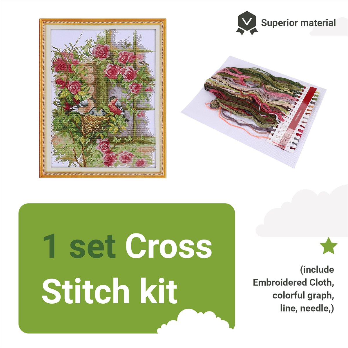 DIY Handmade Needlework Set Em - مراجعة Home Decor Diy وسعره