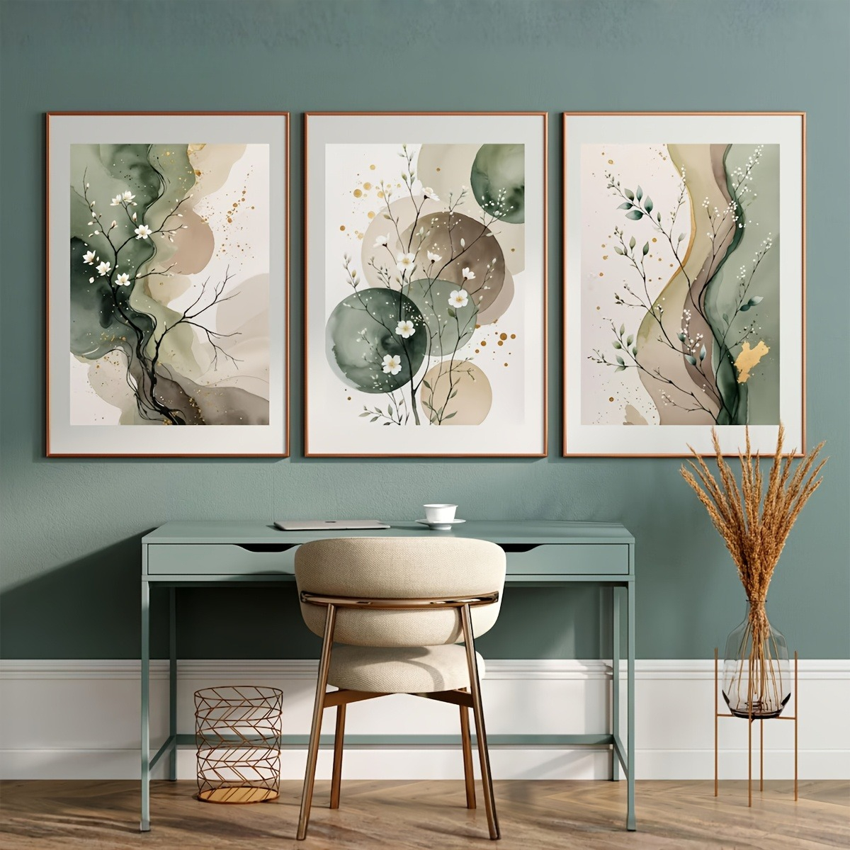 Japandi Watercolor Botanical C - مراجعة Home Decor Japandi Style وسعره