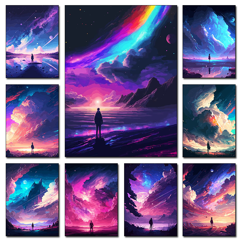Colorful Fantasy Space Vector  - مراجعة Home Decor Vector وسعره