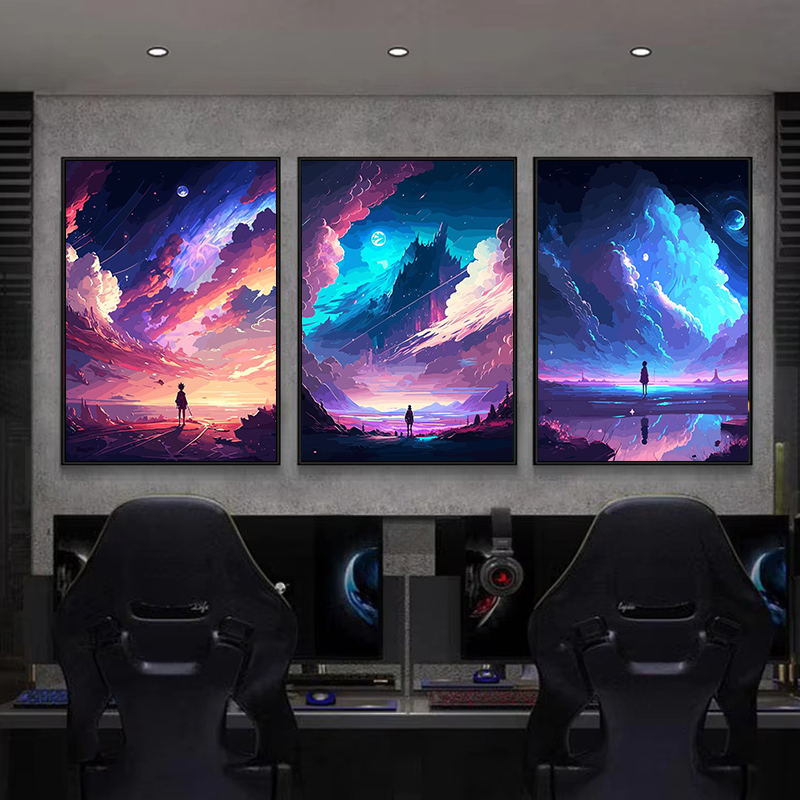 Colorful Fantasy Space Vector  - مراجعة Home Decor Vector وسعره