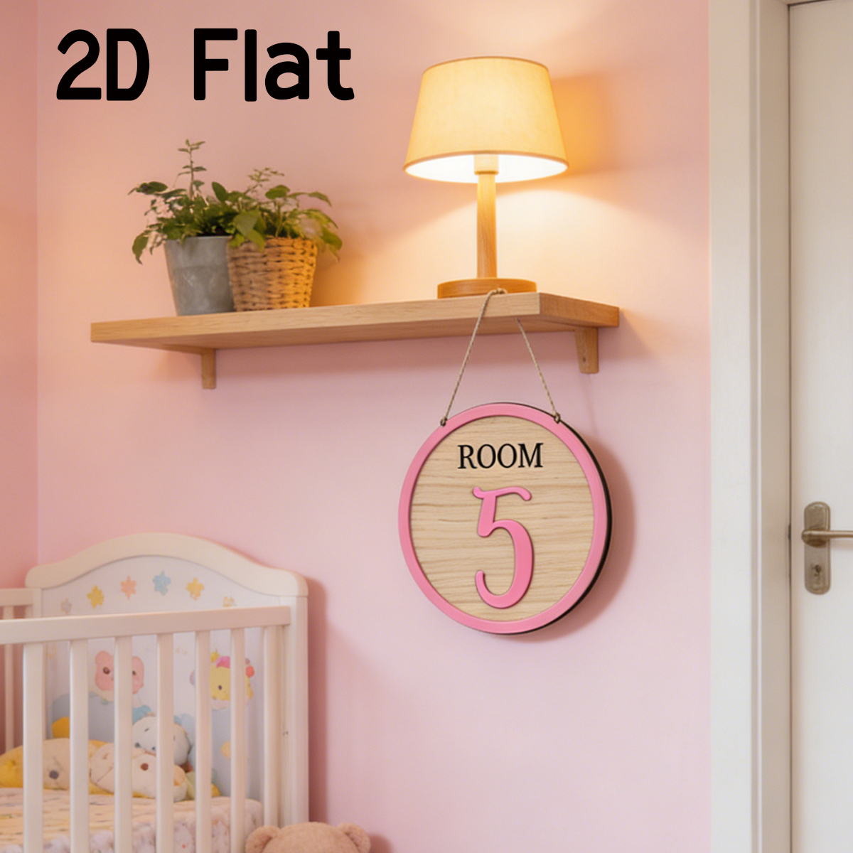 1Pc Cutom Pink Room Number Woo - مراجعة Home Decor Diy وسعره