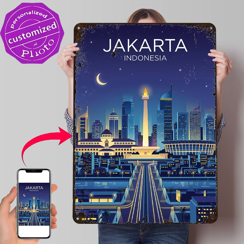 Jakarta Cityscape At Night Met - مراجعة Home Decor Jakarta وسعره