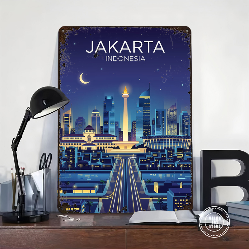 Jakarta Cityscape At Night Met - مراجعة Home Decor Jakarta وسعره