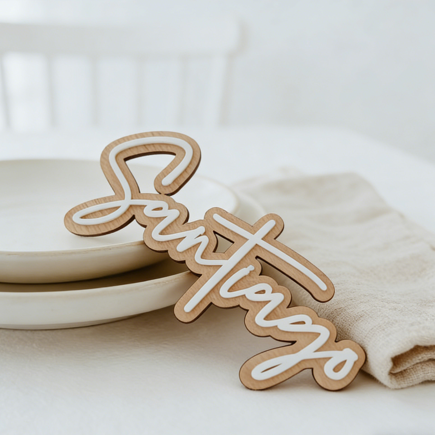 1Pc Custom Name Cute White Woo - مراجعة Home Decor Diy وسعره