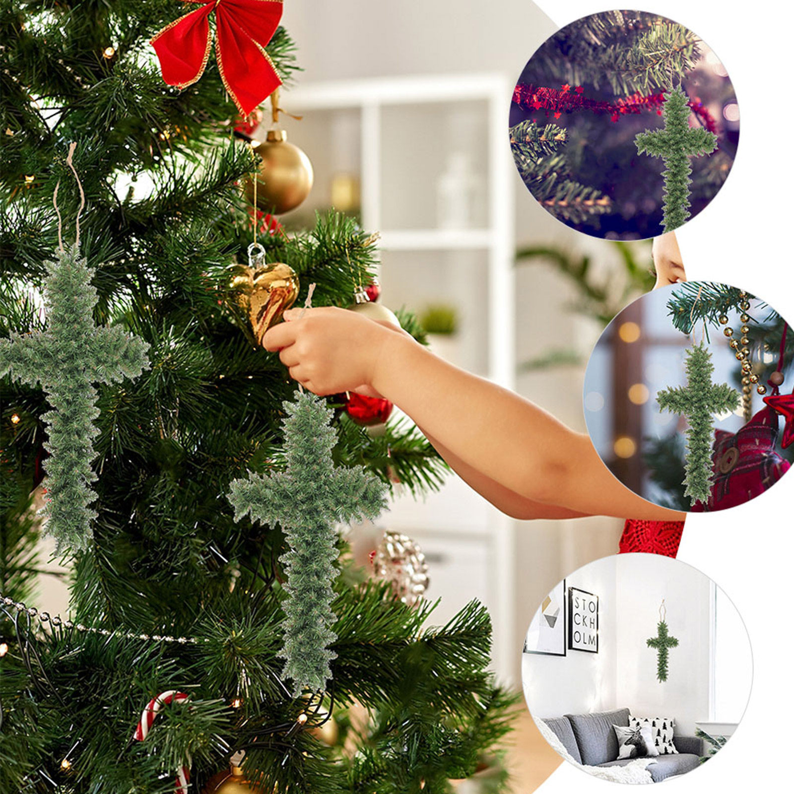 3Pcs Strong Wreath Frame Wreat - مراجعة Home Decor Garland وسعره