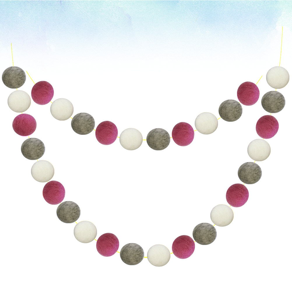 2M Handmade Wool Ball Garland  - مراجعة Home Decor Garland وسعره