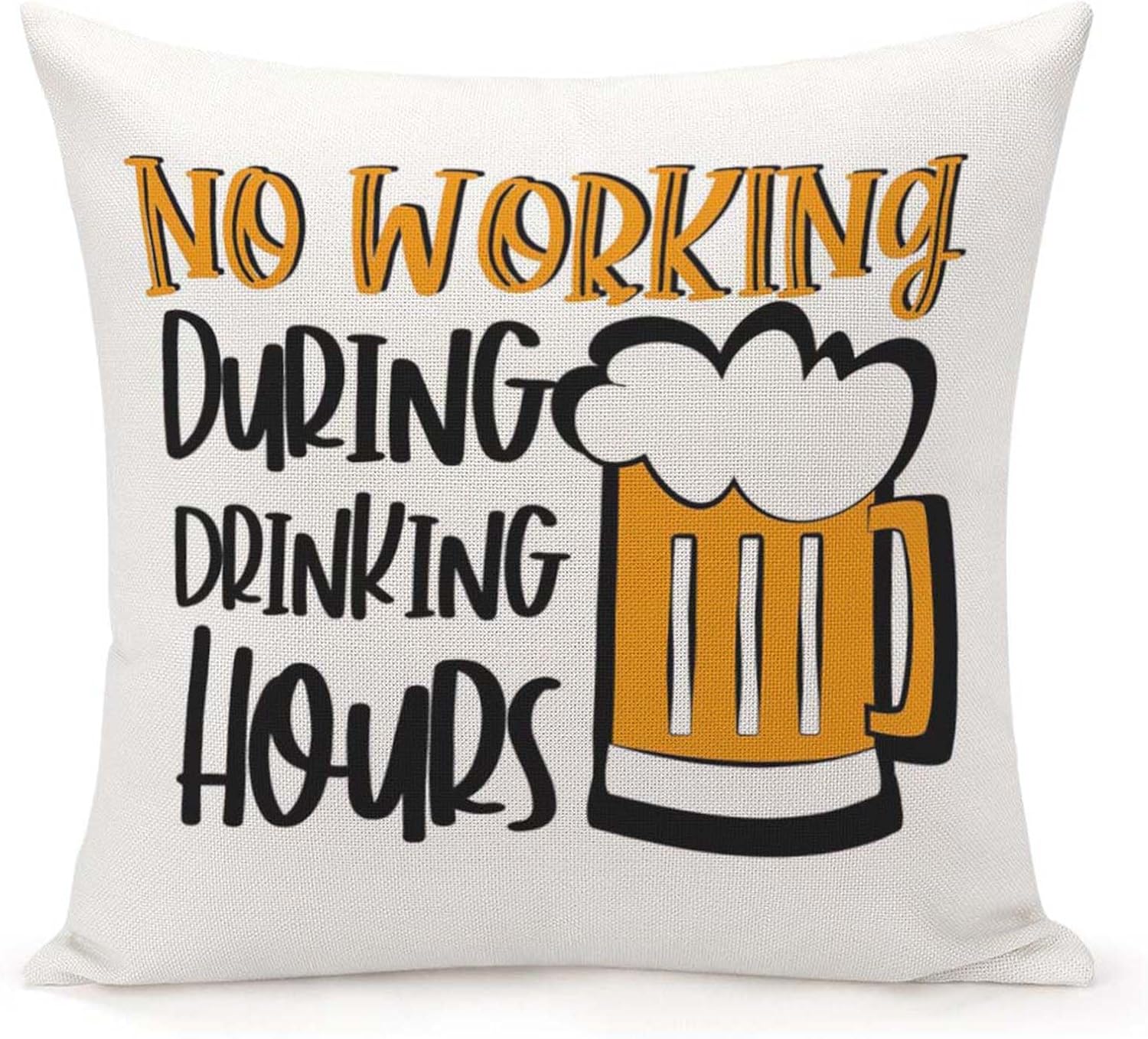 Funny Beer Pillow Cover, No Wo - مراجعة Home Decor Quotes Ideas وسعره